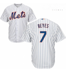 Mens Majestic New York Mets 7 Jose Reyes Replica White Home Cool Base MLB Jersey Mens Majestic New York Mets 7 Jose Reyes Replica White Home Cool Base MLB Jersey