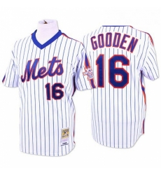 Mens Mitchell and Ness New York Mets 16 Dwight Gooden Replica WhiteBlue Strip Throwback MLB Jersey Mens Mitchell and Ness New York Mets 16 Dwight Gooden Replica WhiteBlue Strip Throwback MLB Jersey