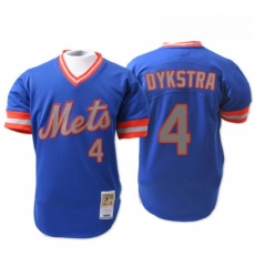 Mens Mitchell and Ness New York Mets 4 Lenny Dykstra Replica Blue 1983 Throwback MLB Jersey Mens Mitchell and Ness New York Mets 4 Lenny Dykstra Replica Blue 1983 Throwback MLB Jersey