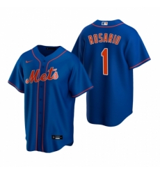 Mens Nike New York Mets 1 Amed Rosario Royal Alternate Stitched Baseball Jersey Mens Nike New York Mets 1 Amed Rosario Royal Alternate Stitched Baseball Jersey