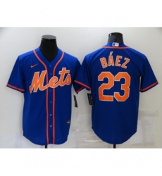 Men's Nike New York Mets #23 Javier Báez Blue Game Authentic Baseball Jersey Men's Nike New York Mets #23 Javier Báez Blue Game Authentic Baseball Jersey