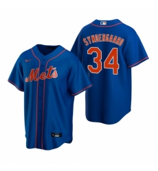 Mens Nike New York Mets 34 Noah Syndergaard Royal Alternate Stitched Baseball Jerse Mens Nike New York Mets 34 Noah Syndergaard Royal Alternate Stitched Baseball Jerse