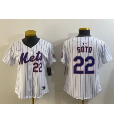 Women New York Mets 22 Juan Soto White 2024 Home Limited Stitched Baseball Jersey Women New York Mets 22 Juan Soto White 2024 Home Limited Stitched Baseball Jersey