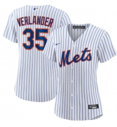 Women New York Mets Justin Verlander #35 White Cool Base Stitched MLB jersey Women New York Mets Justin Verlander #35 White Cool Base Stitched MLB jersey
