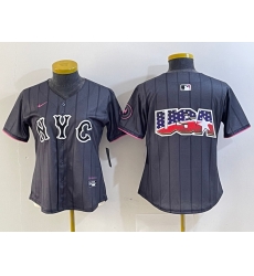 Women New York Mets Team Big Logo Graphite 2024 City Connect Limited Stitched Baseball Jersey 1 Women New York Mets Team Big Logo Graphite 2024 City Connect Limited Stitched Baseball Jersey 1