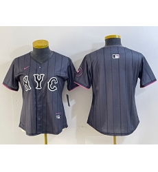Women New York Mets Team Big Logo Graphite 2024 City Connect Limited Stitched Baseball Jersey 2 2 Women New York Mets Team Big Logo Graphite 2024 City Connect Limited Stitched Baseball Jersey 2 2