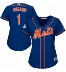 Womens Majestic New York Mets 1 Amed Rosario Authentic Royal Blue Alternate Home Cool Base MLB Jersey Womens Majestic New York Mets 1 Amed Rosario Authentic Royal Blue Alternate Home Cool Base MLB Jersey