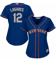Womens Majestic New York Mets 12 Juan Lagares Authentic Royal Blue Alternate Road Cool Base MLB Jersey Womens Majestic New York Mets 12 Juan Lagares Authentic Royal Blue Alternate Road Cool Base MLB Jersey
