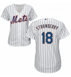 Womens Majestic New York Mets 18 Darryl Strawberry Authentic White Home Cool Base MLB Jersey Womens Majestic New York Mets 18 Darryl Strawberry Authentic White Home Cool Base MLB Jersey