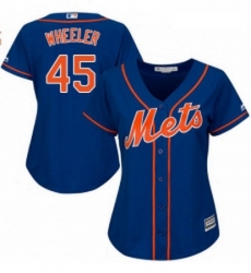 Womens Majestic New York Mets 45 Zack Wheeler Replica Royal Blue Alternate Home Cool Base MLB Jersey Womens Majestic New York Mets 45 Zack Wheeler Replica Royal Blue Alternate Home Cool Base MLB Jersey