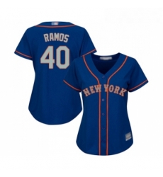 Womens New York Mets 40 Wilson Ramos Authentic Royal Blue Alternate Road Cool Base Baseball Jersey Womens New York Mets 40 Wilson Ramos Authentic Royal Blue Alternate Road Cool Base Baseball Jersey