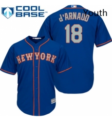 Youth Majestic New York Mets 18 Travis dArnaud Replica Royal Blue Alternate Road Cool Base MLB Jersey Youth Majestic New York Mets 18 Travis dArnaud Replica Royal Blue Alternate Road Cool Base MLB Jersey