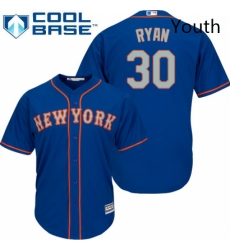 Youth Majestic New York Mets 30 Nolan Ryan Replica Royal Blue Alternate Road Cool Base MLB Jersey Youth Majestic New York Mets 30 Nolan Ryan Replica Royal Blue Alternate Road Cool Base MLB Jersey
