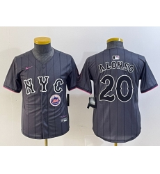 Youth New York Mets 20 Pete Alonso Graphite 2024 City Connect Limited Stitched Baseball Jersey 20 Youth New York Mets 20 Pete Alonso Graphite 2024 City Connect Limited Stitched Baseball Jersey 20