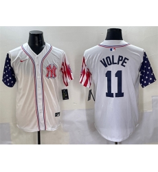 Men New York Yankees 11 Anthony Volpe White American Style Limited Stitched Baseball Jersey