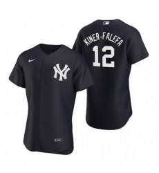 Men New York Yankees 12 Isiah Kiner Falefa Black Flex Base Stitched jersey Men New York Yankees 12 Isiah Kiner Falefa Black Flex Base Stitched jersey