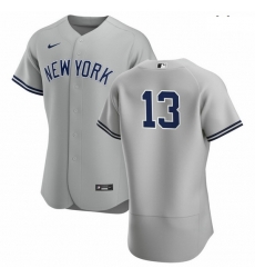 Men New York Yankees 13 Joey Gallo Men Nike Gray Authentic Road MLB Jersey No Name Men New York Yankees 13 Joey Gallo Men Nike Gray Authentic Road MLB Jersey No Name