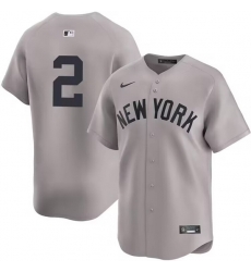 Men New York Yankees 2 Derek Jeter Gray Road Limited Cool Base Stitched Baseball Jersey Men New York Yankees 2 Derek Jeter Gray Road Limited Cool Base Stitched Baseball Jersey