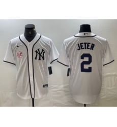 Men New York Yankees 2 Derek Jeter White Cool Base Stitched Baseball Jersey 10 Men New York Yankees 2 Derek Jeter White Cool Base Stitched Baseball Jersey 10