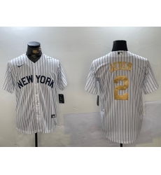 Men New York Yankees 2 Derek Jeter White Pinstripe Fashion Cool Base Jersey 1 Men New York Yankees 2 Derek Jeter White Pinstripe Fashion Cool Base Jersey 1