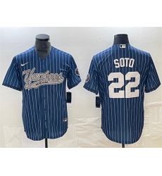 Men New York Yankees 22 Juan Soto Navy Cool Base Stitched Baseball Jerseys 1 Men New York Yankees 22 Juan Soto Navy Cool Base Stitched Baseball Jerseys 1