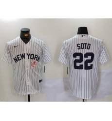 Men New York Yankees 22 Juan Soto White Cool Base Stitched Baseball Jersey 5 Men New York Yankees 22 Juan Soto White Cool Base Stitched Baseball Jersey 5