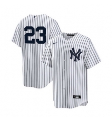 Men New York Yankees 23 Don Mattingly White Cool Base Stitched Baseball jersey Men New York Yankees 23 Don Mattingly White Cool Base Stitched Baseball jersey