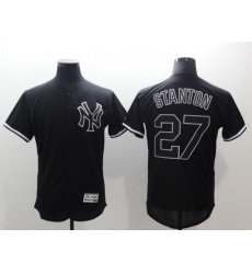 Men New York Yankees 27 Giancarlo Stanton Black Fashion Flex Base Stitched jersey Men New York Yankees 27 Giancarlo Stanton Black Fashion Flex Base Stitched jersey