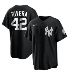Men New York Yankees 42 Mariano Rivera Black Cool Base Stitched Jersey Men New York Yankees 42 Mariano Rivera Black Cool Base Stitched Jersey