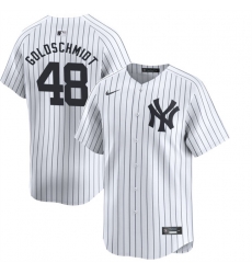 Men New York Yankees 48 Paul Goldschmidt White 2024 Home Limited With Name Stitched Baseball Jersey Men New York Yankees 48 Paul Goldschmidt White 2024 Home Limited With Name Stitched Baseball Jersey
