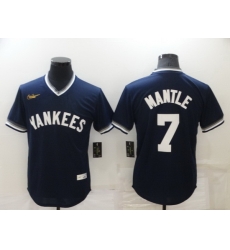 Men New York Yankees 7 Mickey Mantle Navy Stitched Baseball jersey Men New York Yankees 7 Mickey Mantle Navy Stitched Baseball jersey