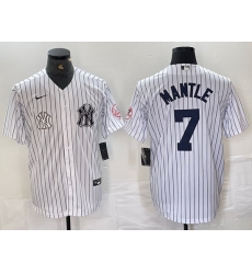 Men New York Yankees 7 Mickey Mantle White Cool Base Stitched Baseball Jersey 2 Men New York Yankees 7 Mickey Mantle White Cool Base Stitched Baseball Jersey 2