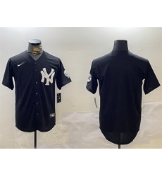 Men New York Yankees Blank Black With Patch Cool Base Stitched Baseball Jersey Men New York Yankees Blank Black With Patch Cool Base Stitched Baseball Jersey