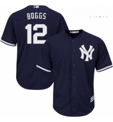 Mens Majestic New York Yankees 12 Wade Boggs Replica Navy Blue Alternate MLB Jersey Mens Majestic New York Yankees 12 Wade Boggs Replica Navy Blue Alternate MLB Jersey