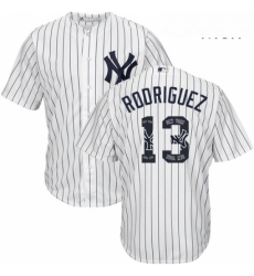 Mens Majestic New York Yankees 13 Alex Rodriguez Authentic White Team Logo Fashion MLB Jersey Mens Majestic New York Yankees 13 Alex Rodriguez Authentic White Team Logo Fashion MLB Jersey