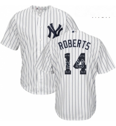 Mens Majestic New York Yankees 14 Brian Roberts Authentic White Team Logo Fashion MLB Jersey Mens Majestic New York Yankees 14 Brian Roberts Authentic White Team Logo Fashion MLB Jersey