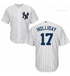 Mens Majestic New York Yankees 17 Matt Holliday Replica White Home MLB Jersey Mens Majestic New York Yankees 17 Matt Holliday Replica White Home MLB Jersey