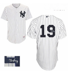 Mens Majestic New York Yankees 19 Masahiro Tanaka Authentic White Home Autographed MLB Jersey Mens Majestic New York Yankees 19 Masahiro Tanaka Authentic White Home Autographed MLB Jersey