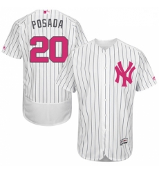 Mens Majestic New York Yankees 20 Jorge Posada Authentic White 2016 Mothers Day Fashion Flex Base MLB Jersey Mens Majestic New York Yankees 20 Jorge Posada Authentic White 2016 Mothers Day Fashion Flex Base MLB Jersey