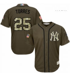 Mens Majestic New York Yankees 25 Gleyber Torres Authentic Green Salute to Service MLB Jersey Mens Majestic New York Yankees 25 Gleyber Torres Authentic Green Salute to Service MLB Jersey