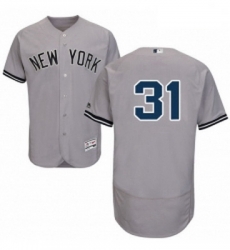 Mens Majestic New York Yankees 31 Aaron Hicks Grey Flexbase Authentic Collection MLB Jersey Mens Majestic New York Yankees 31 Aaron Hicks Grey Flexbase Authentic Collection MLB Jersey