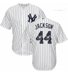 Mens Majestic New York Yankees 44 Reggie Jackson Authentic White Team Logo Fashion MLB Jersey Mens Majestic New York Yankees 44 Reggie Jackson Authentic White Team Logo Fashion MLB Jersey