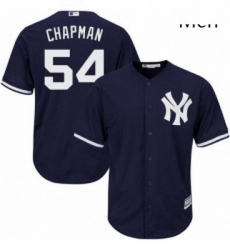 Mens Majestic New York Yankees 54 Aroldis Chapman Replica Navy Blue Alternate MLB Jersey Mens Majestic New York Yankees 54 Aroldis Chapman Replica Navy Blue Alternate MLB Jersey
