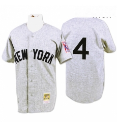 Mens Mitchell and Ness 1939 New York Yankees 4 Lou Gehrig Replica Grey Throwback MLB Jersey Mens Mitchell and Ness 1939 New York Yankees 4 Lou Gehrig Replica Grey Throwback MLB Jersey