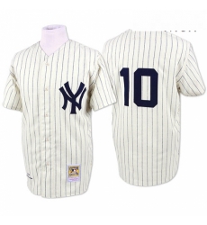 Mens Mitchell and Ness New York Yankees 10 Phil Rizzuto Authentic White Throwback MLB Jersey Mens Mitchell and Ness New York Yankees 10 Phil Rizzuto Authentic White Throwback MLB Jersey