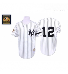 Mens Mitchell and Ness New York Yankees 12 Wade Boggs Replica White Throwback MLB Jersey Mens Mitchell and Ness New York Yankees 12 Wade Boggs Replica White Throwback MLB Jersey