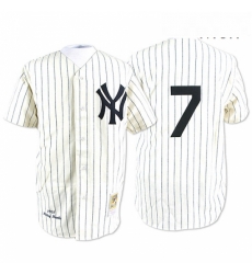 Mens Mitchell and Ness New York Yankees 7 Mickey Mantle Authentic White Throwback MLB Jersey Mens Mitchell and Ness New York Yankees 7 Mickey Mantle Authentic White Throwback MLB Jersey