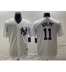 Men's New York Yankees #11 Anthony Volpe White Stitched MLB Cool Base Nike Jersey Men's New York Yankees #11 Anthony Volpe White Stitched MLB Cool Base Nike Jersey