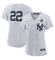 Women New York Yankees 22 Juan Soto White 2024 World Series Cool Base Stitched Baseball Jersey Women New York Yankees 22 Juan Soto White 2024 World Series Cool Base Stitched Baseball Jersey