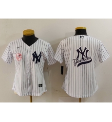 Women New York Yankees White Team Big Logo Cool Base Stitched Jersey Women New York Yankees White Team Big Logo Cool Base Stitched Jersey